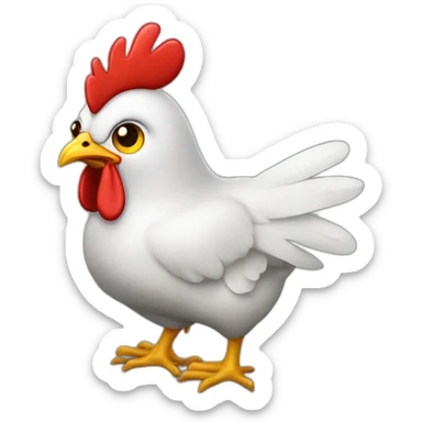 Chicken vs cia sticker