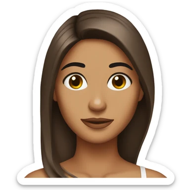 Hot brown hair brown eyed latina  sticker