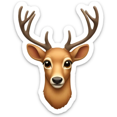 Deer with antlers sticker