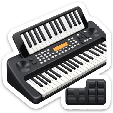 Teclado música básico sticker