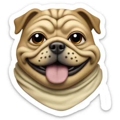 Jabba the hut crossed with a dog sticker
