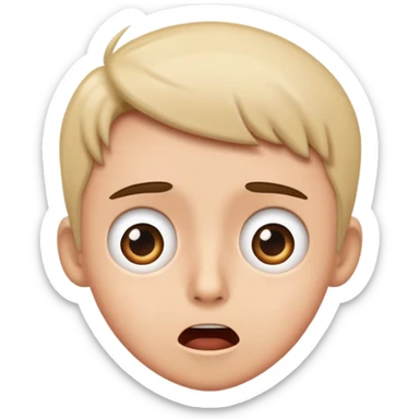 person accidentally interrupting a conversation, surprised expression sticker