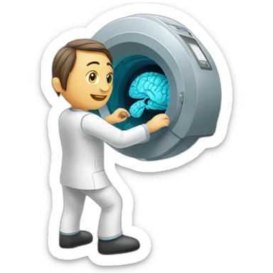Radiologist-performing-mri sticker