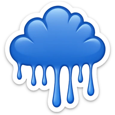 Blue paint splatter sticker