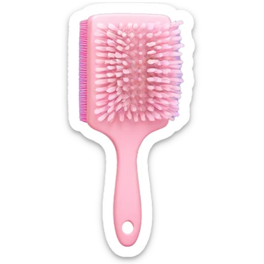 Light pink hairbrush with bow sticker