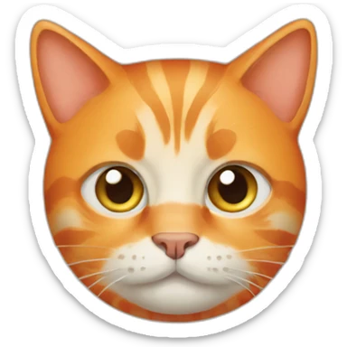 orange cat emoji sticker