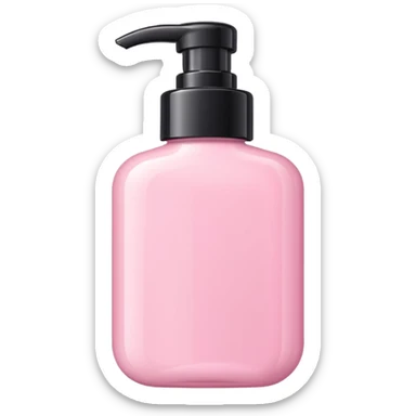 pink bottle skin care product sticker