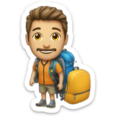 hostel backpacker sticker