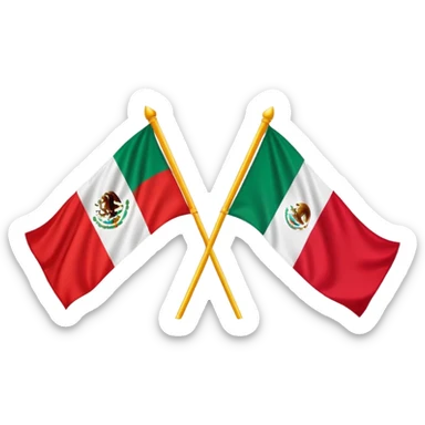 Mexican and Portuguese flag sticker