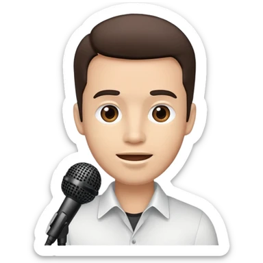 podcast mike sticker