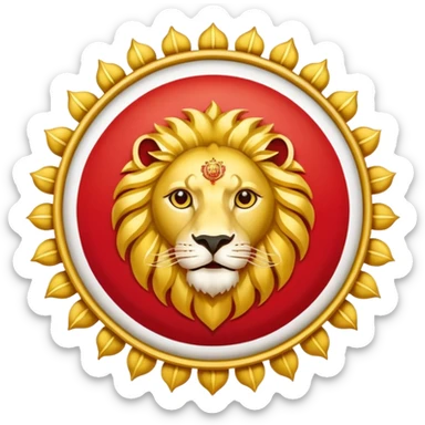 Iran sun and lion flag sticker