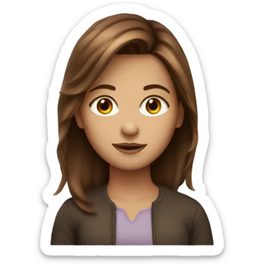 beautiful brown-haired girl sticker