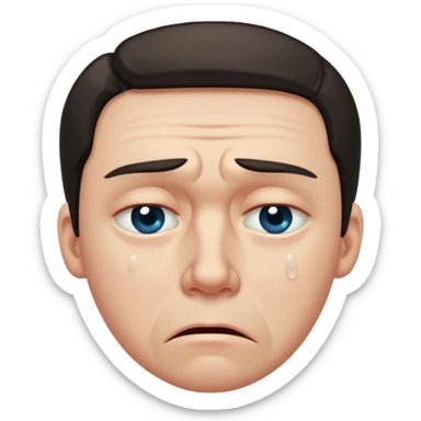 distraught man sticker