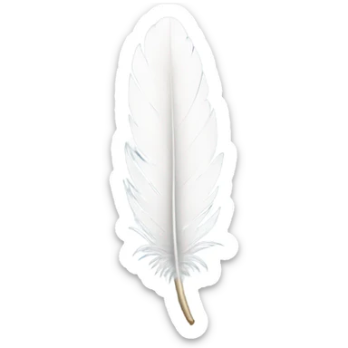 white feather sticker