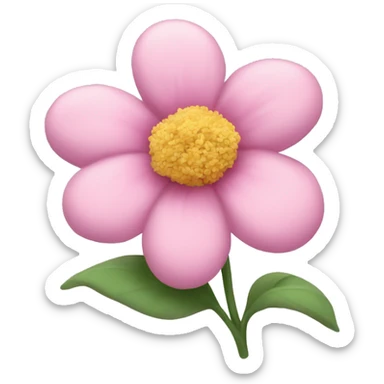pastelp pink flower sticker