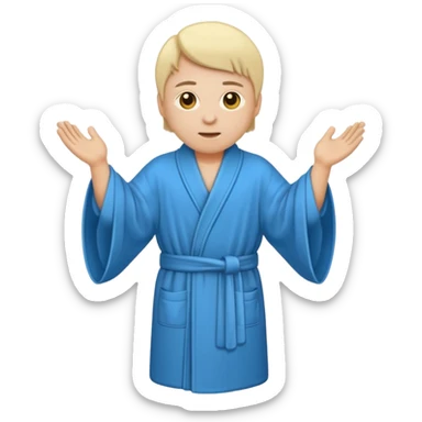 cübbe giyen takkeli skallı bir insan emojisi sticker