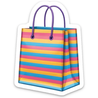 beautiful shopping bag sticker