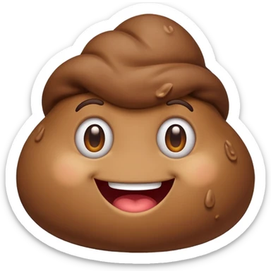 Un caca qui rigole sticker