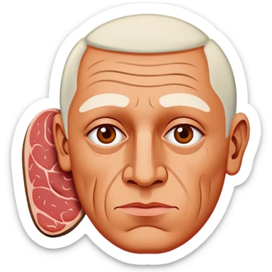 picasso abstract art SPAM MEAT portrait painting sticker