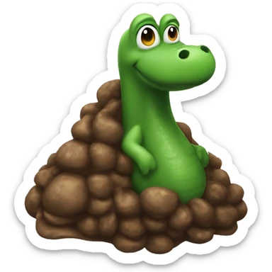 Poop kings emoji for alligator septic sticker