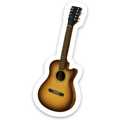 Guitar playing a smaller guitar sticker
