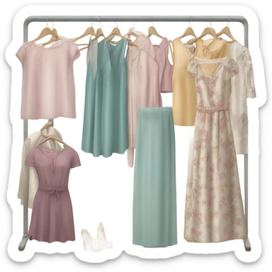 Clothing rack feminine  sticker