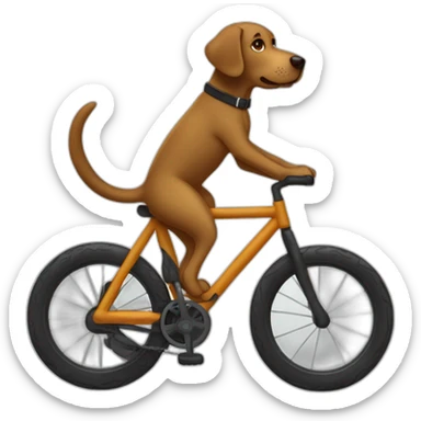 Un labrador noir qui fais du vélo  sticker