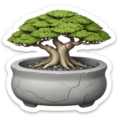 Shallow Flintstones bonsai pot only  sticker