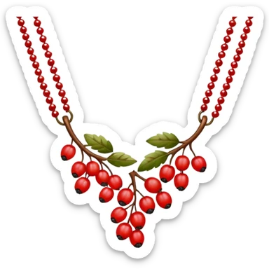 rowan/mountain ash berries ans necklace sticker