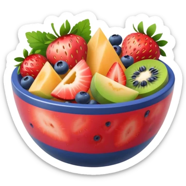 fruit salad bow sticker