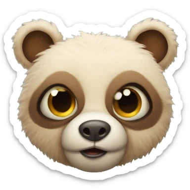 bug eyed cute bear  sticker