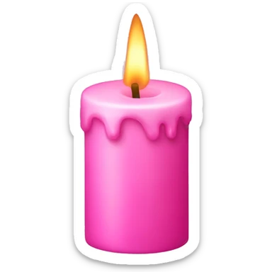 Pink candle sticker
