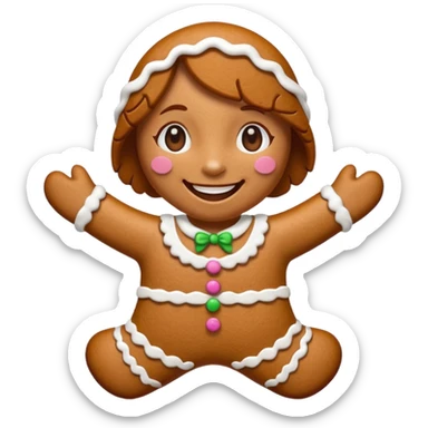 i would like a gingerbread  woman emoji sticker