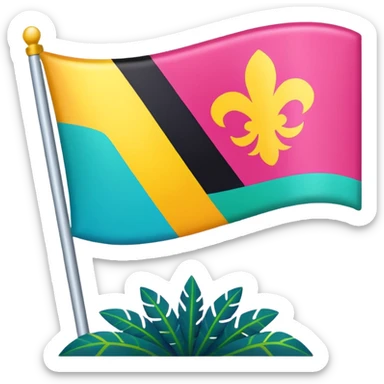 Floptropica flag sticker