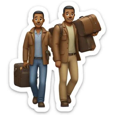 a dad with a suitcase sticker