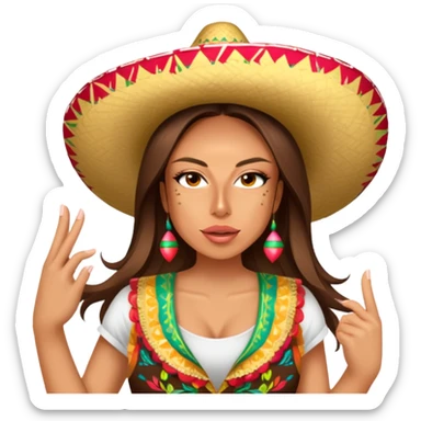 Fiestero with Sombrero sticker