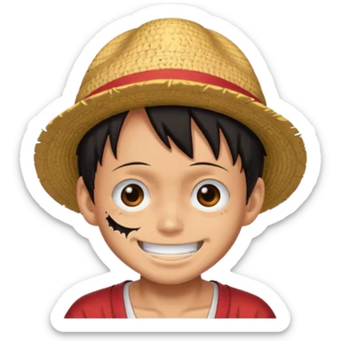 Luffy with scar sticker