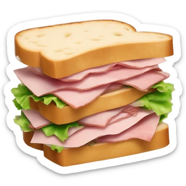 ham and swiss sandwich rapped in paper sticker