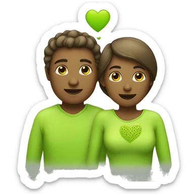 Love with lime green color sticker