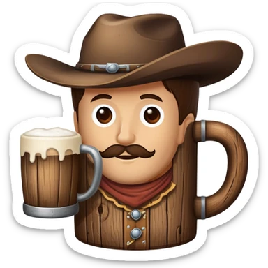 Cowboy grog sticker