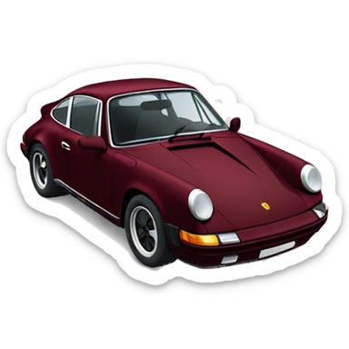 Burgundy Porsche 911 sticker