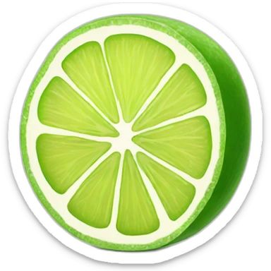 glass green lemon slice sticker