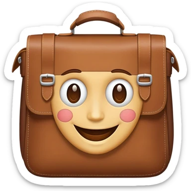 bag with a face on it sticker