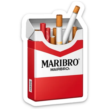 cigarette marlboro with the name Marlboro on the package
 sticker