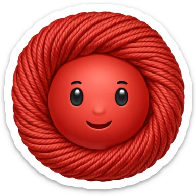red ball of yarn sticker
