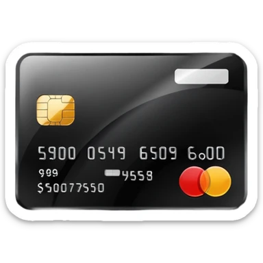 black credit card, no text, no numbers sticker