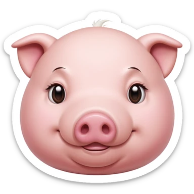 Female Pig with Big Stomach and Lazy sticker
