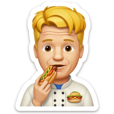 gordon ramsay eat hotdog sticker