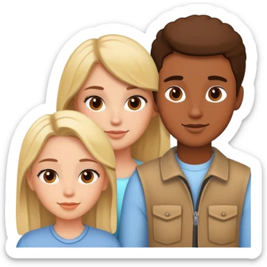 Two girls and a guy friends sticker