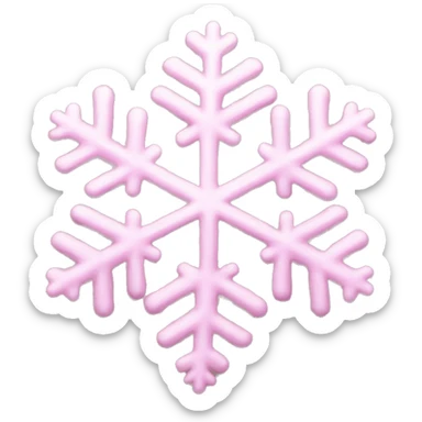 pastel pink snowflake  sticker